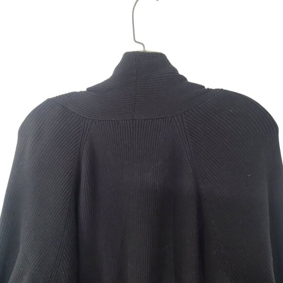 18. Susan Graver Women's Rib Knit Duster Cardigan Sweater Black Size 2X Office - Picture 5 of 7